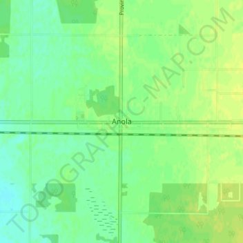 Anolaの地形図、標高、地勢