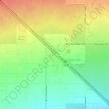 Wittmannの地形図、標高、地勢