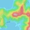 戸倉山の地形図、標高、地勢