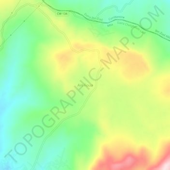 Aïn Fouaの地形図、標高、地勢