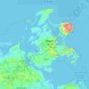 Rügenの地形図、標高、地勢
