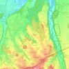 Kirchbergの地形図、標高、地勢