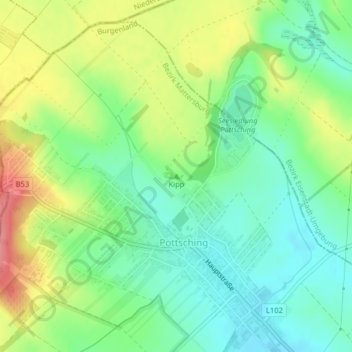 Kippの地形図、標高、地勢