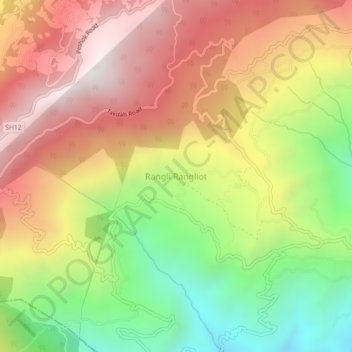 Rangli Rangliotの地形図、標高、地勢
