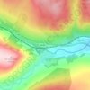Calvineの地形図、標高、地勢