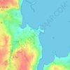 Tregondernの地形図、標高、地勢