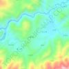 中村の地形図、標高、地勢
