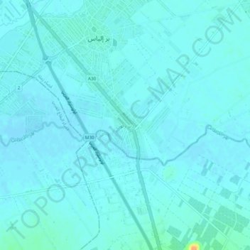 Deir Zenounの地形図、標高、地勢