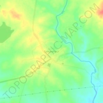 Baikunthpurの地形図、標高、地勢