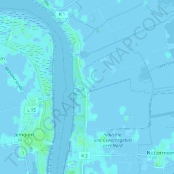 Kleihusenの地形図、標高、地勢