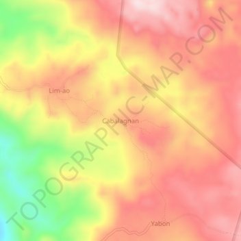 Cabalagnanの地形図、標高、地勢