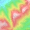 Jbel Azahoumeの地形図、標高、地勢