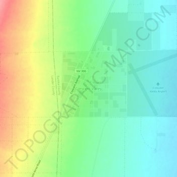 Crescent Valleyの地形図、標高、地勢