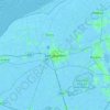 Leeuwardenの地形図、標高、地勢