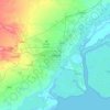 Gandhidhamの地形図、標高、地勢