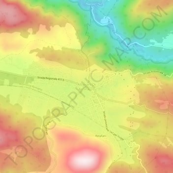Altipiani Di Arcinazzoの地形図、標高、地勢