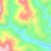 Jebel Qas Baarの地形図、標高、地勢
