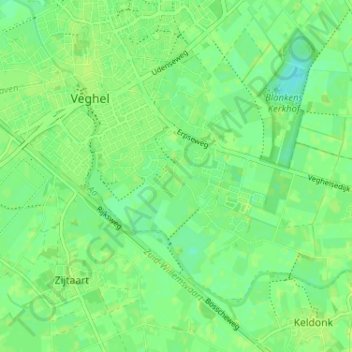 Haveltの地形図、標高、地勢