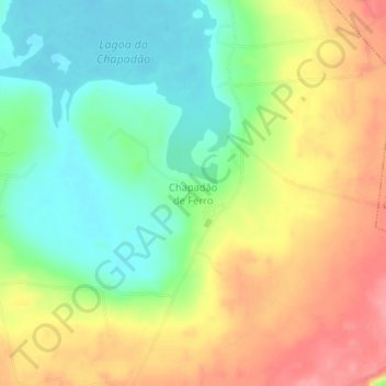 Chapadão de Ferroの地形図、標高、地勢