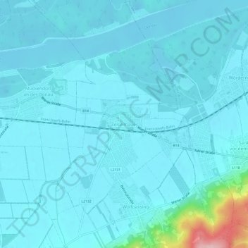 Zeiselmauerの地形図、標高、地勢