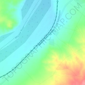 Hodgeの地形図、標高、地勢