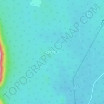 Gadigudaの地形図、標高、地勢