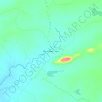 Kameshwarnagarの地形図、標高、地勢