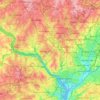 Bethesdaの地形図、標高、地勢