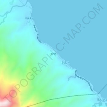 Bulakの地形図、標高、地勢