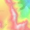 Cirque Peakの地形図、標高、地勢
