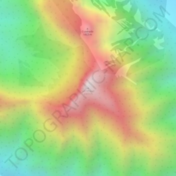 San Miguelの地形図、標高、地勢