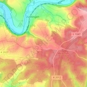 Ernsteinの地形図、標高、地勢