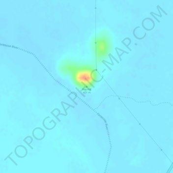 Roy Hillの地形図、標高、地勢