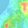 Alboredaの地形図、標高、地勢