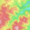 Vernazonの地形図、標高、地勢