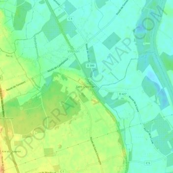 Saint-Christopheの地形図、標高、地勢