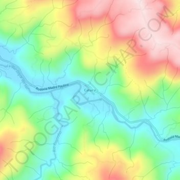 Catuíraの地形図、標高、地勢
