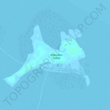 Molocaboc Islandの地形図、標高、地勢