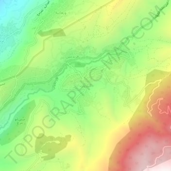 Baroukの地形図、標高、地勢