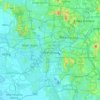 Subang Jayaの地形図、標高、地勢