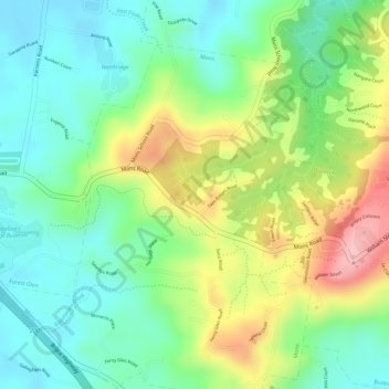 Monsの地形図、標高、地勢