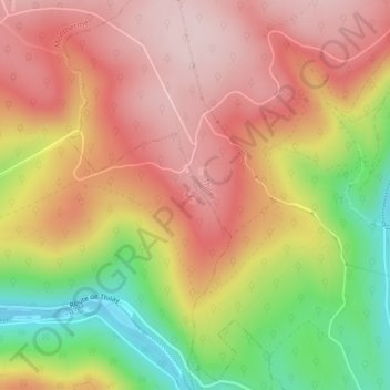 Roc la Tourの地形図、標高、地勢
