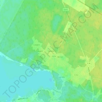 Martinotの地形図、標高、地勢