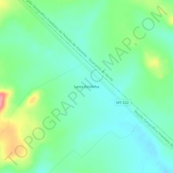 Santa Emilinhaの地形図、標高、地勢