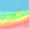 الزاويةの地形図、標高、地勢