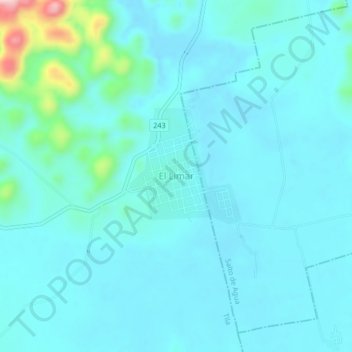 El Limarの地形図、標高、地勢