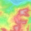 Krustettenの地形図、標高、地勢