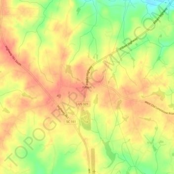 Filbertの地形図、標高、地勢
