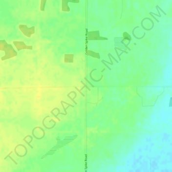 Golden Spikeの地形図、標高、地勢