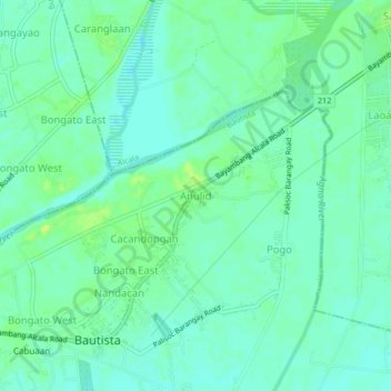 Anulidの地形図、標高、地勢